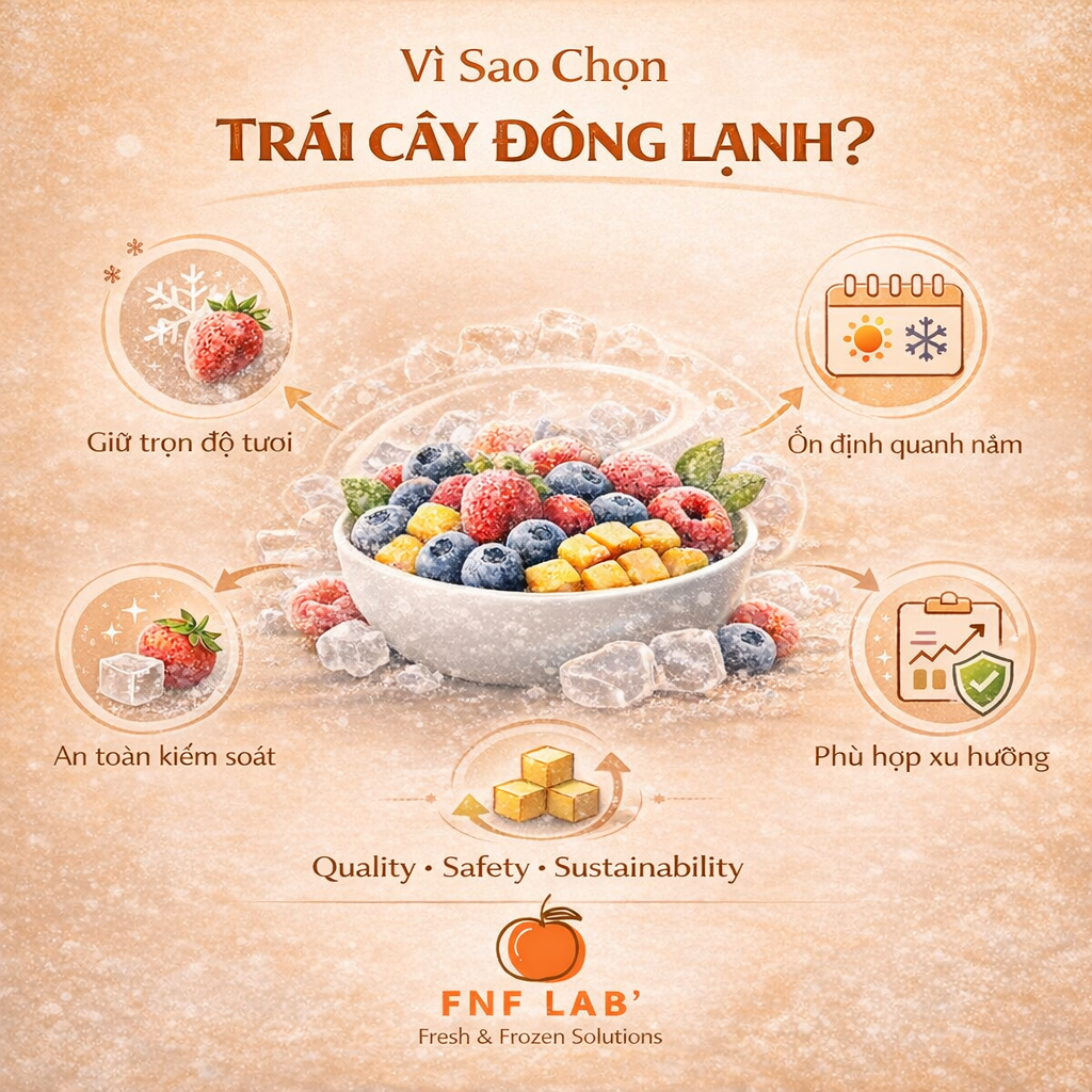 Vì Sao Chọn Trái Cây Đông Lạnh Cho Giải Pháp Tối Ưu FnB ?