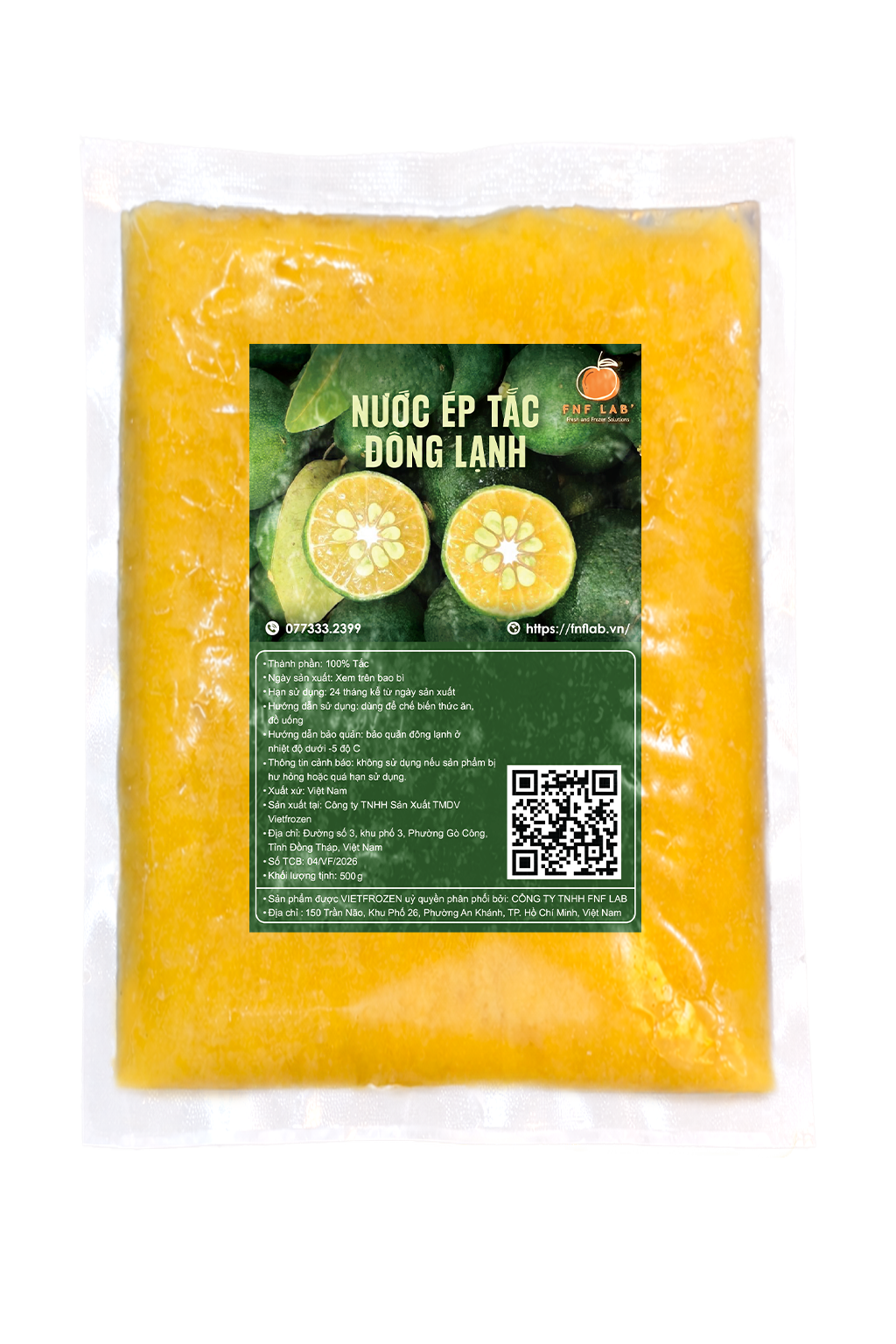 Nước Ép Tắc đông lạnh