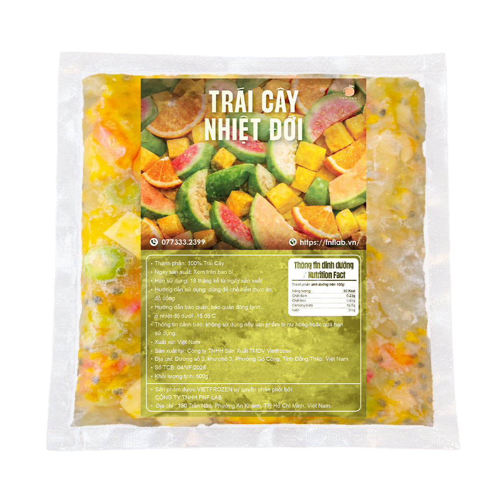 Trái cây nhiệt đới đông lạnh