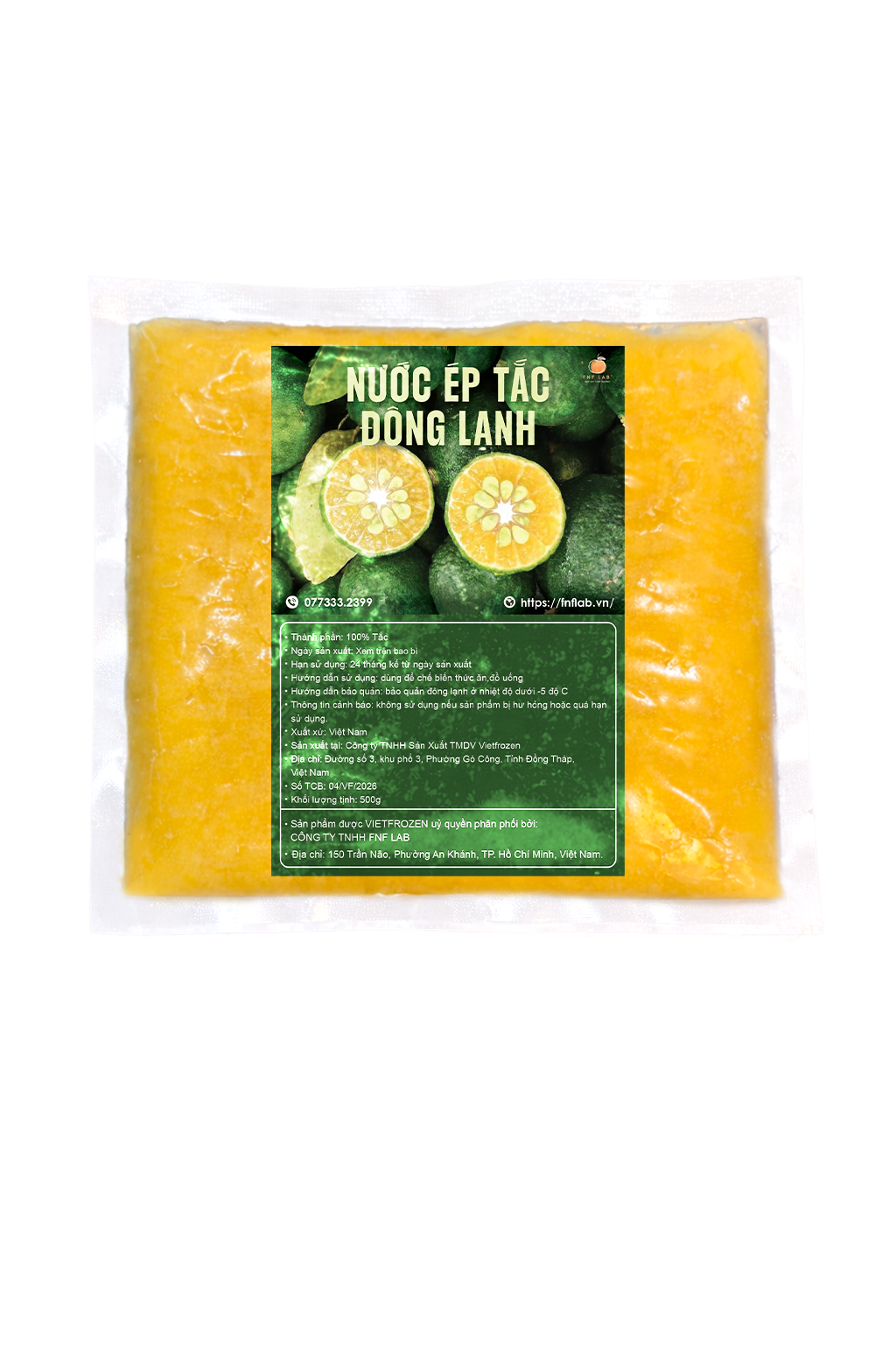 Nước Ép Tắc đông lạnh