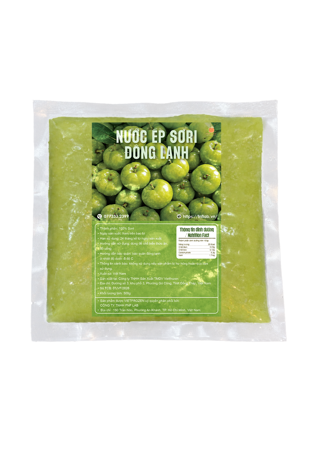 Nước ép Sơ Ri đông lạnh