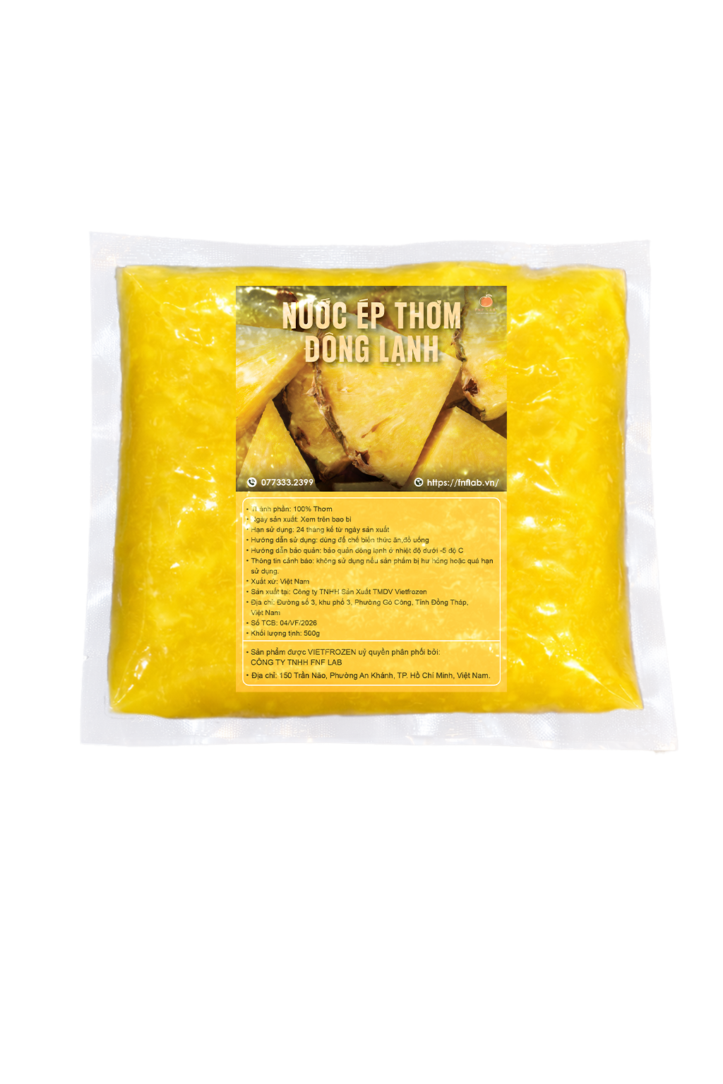 Nước ép Thơm đông lạnh